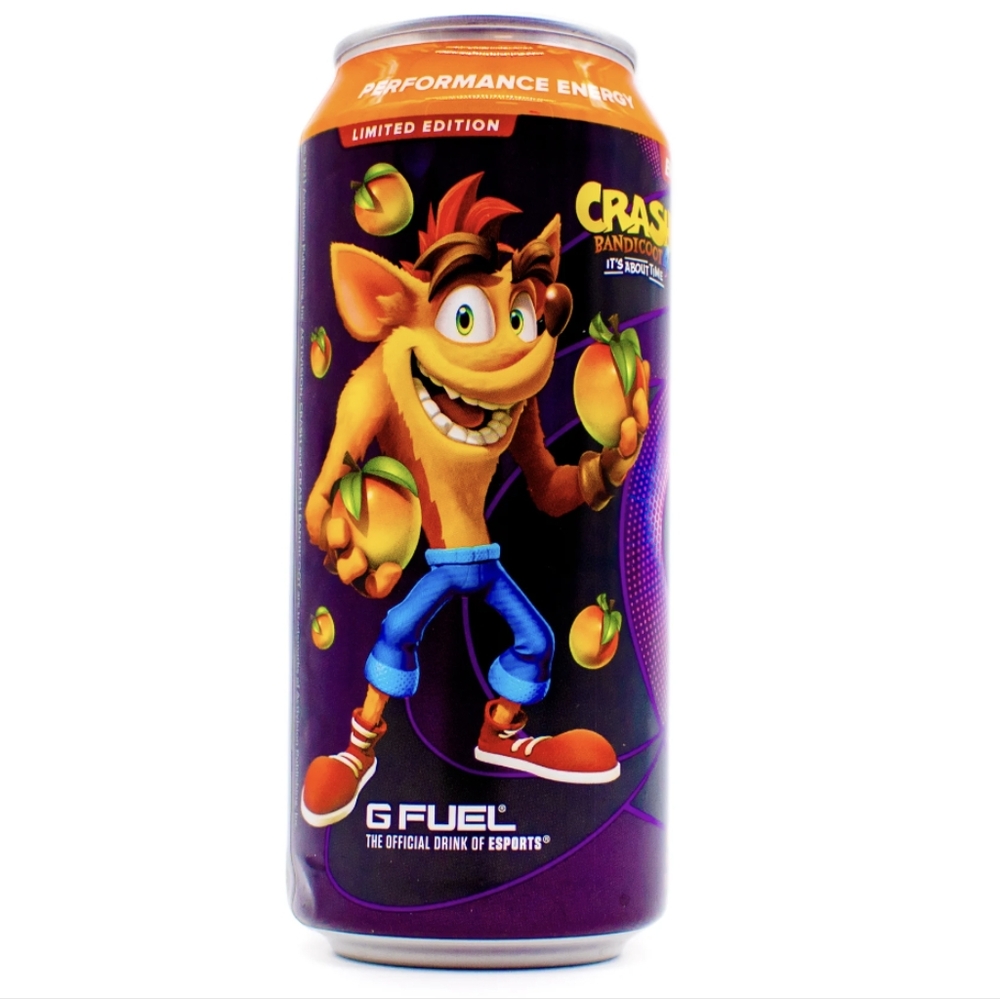 Crash Bandicoot Limited Edition Wumpa Fruit G Fuel 16oz Can 🎮 Sony PlayStation